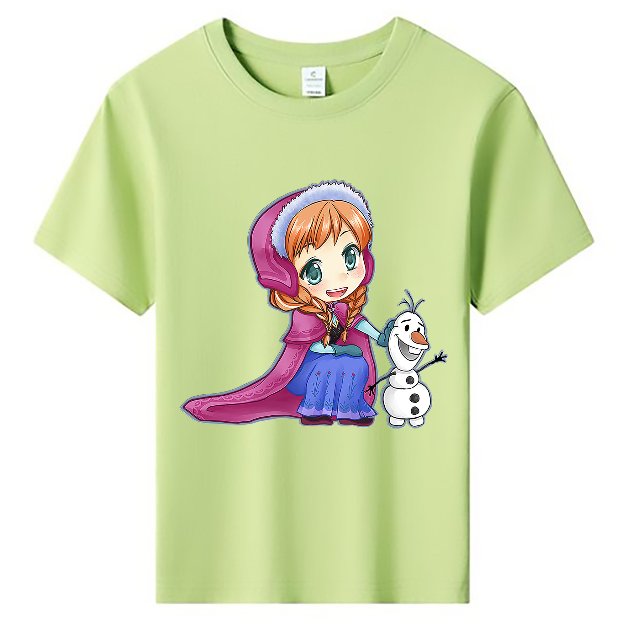 （画像用） アナと雪の女王 アンナ エルサ Frozen Anna Elsa 綿100％キッズTシャツ（フロントプリント）